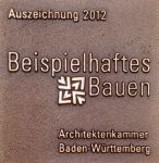 auszeichnung beispielhaftes bauen 2012